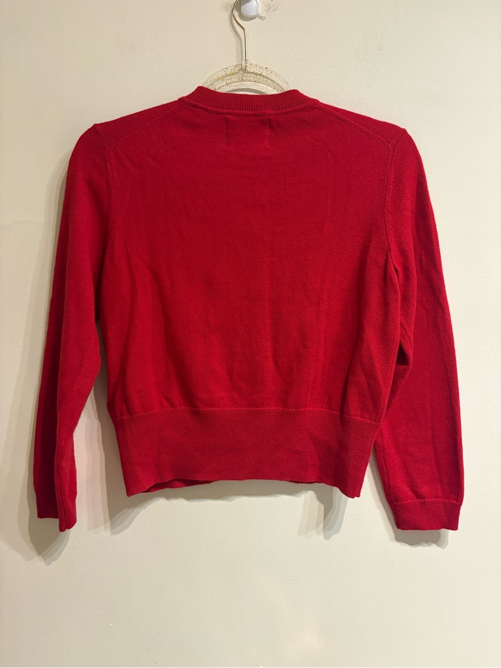 Isabel Marant Etoile Newton Cardigan Poppy Red Logo Cotton Wool Size 36 US 4 - Picture 6 of 10